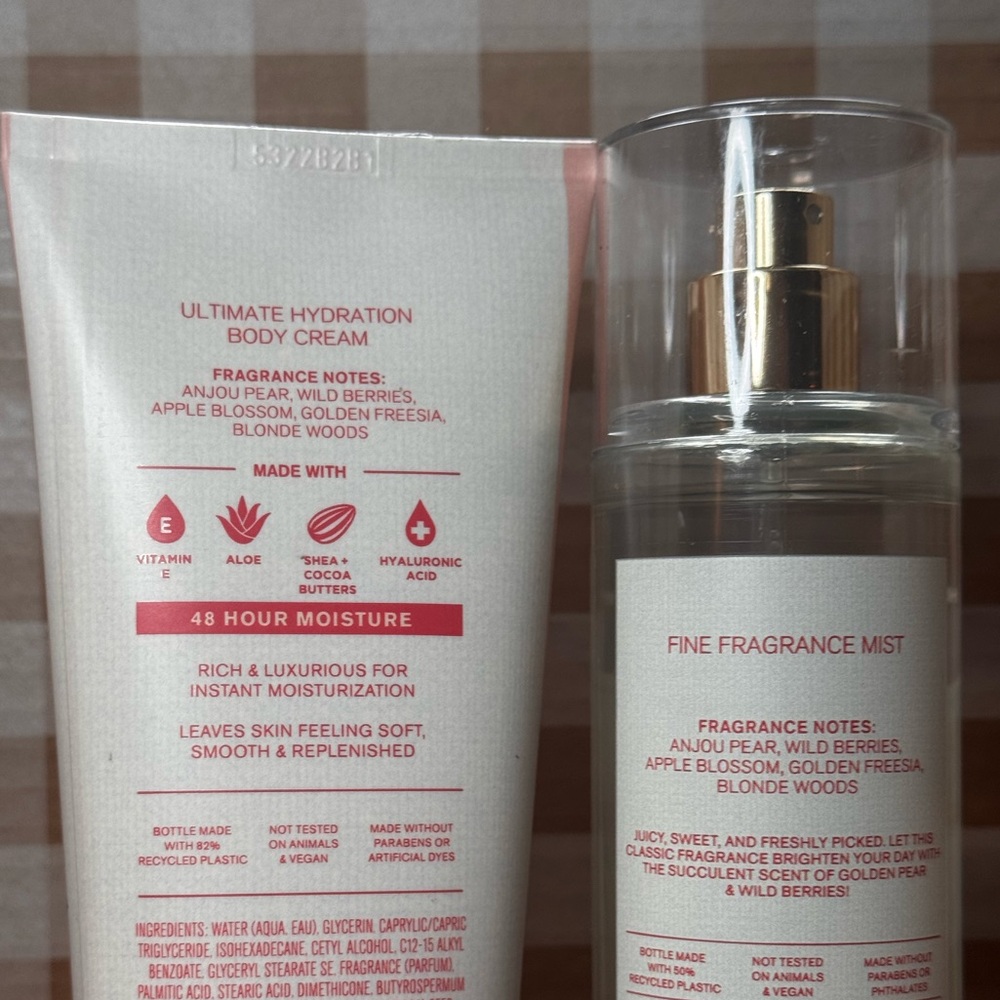 NEW B&BW 🍐PearBerry 2 piece body care set•body cream and more , full size - Picture 3 of 3
